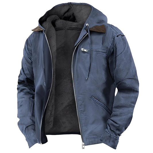 Veste à capuche doublée en polaire de qualité supérieure pour homme