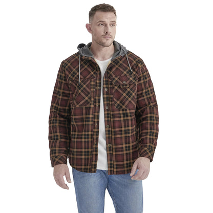 Veste à capuche vintage en coton polaire épais pour homme