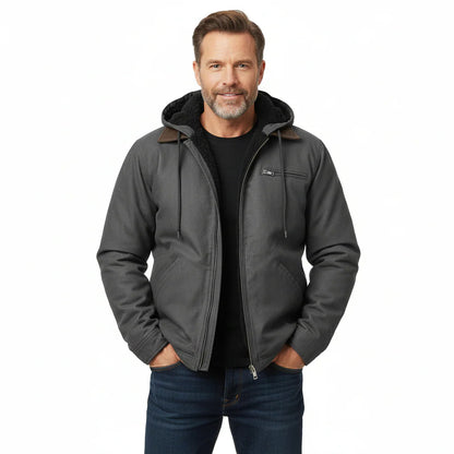 Veste à capuche doublée en polaire de qualité supérieure pour homme